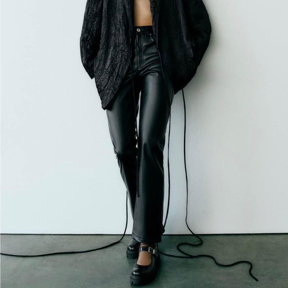 Zara Faux Leather Pants